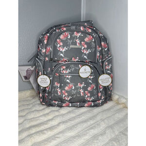 Banana Fish Studio Backpack Diaper Bag, Insulated Pockets, Floral Design, NWT